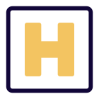 Hospital letter H logotype sign board outdoor icon
