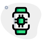 Powerful processor embedded into Smartwatch system layout icon