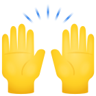 emoji de levantar as mãos icon