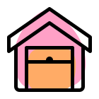 In-house private storage unit with large box icon