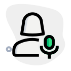 Audio played by single female user on a chat messenger icon