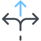 Drei-Wege-Richtung icon