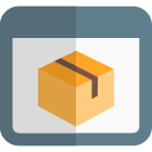 Packers and Movers website with box packing icon