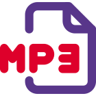 MP3 as a file format commonly designates files containing an elementary stream audio encoded data icon