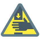 손을 으깨는 경고 icon