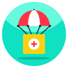 Medicine Parachute Delivery icon