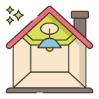 外部天花板家居装修 Flaticons 线性颜色平面图标 icon