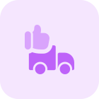 Positive Thumbs up feedback for commercial cargo truck icon