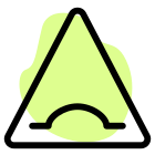 Triangular shape signboard with an alertness displayed icon