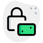 Credit card security with bit authentication layout icon