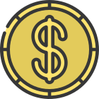 Dollar argent icon