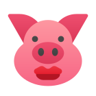 Cochon avec rouge à lèvres icon