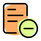 Remove document from company digital file system icon