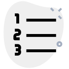 Number list format in acending sequence order icon