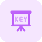 Key for success concept slide on presentation icon