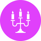 Lustre à trois bougies icon