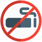 No smoking zone for the flights and other public places icon