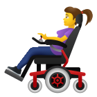 mulher em cadeira de rodas motorizada icon