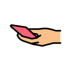 Hand Holding Cellphone icon