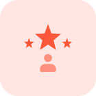 Star rated users for seo works isolated on a white background icon