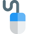 Wired Mouse with two buttons isolated on a white background icon