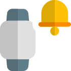 Modern Smartwatch used for multiple alarm control icon