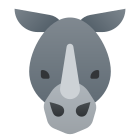 Vista frontale rinoceronte icon