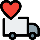 Favorite destination of truck route cargo service icon