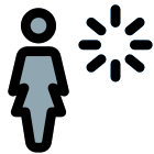 external-loading-screen-on-worker-software-portal-layout-fullsinglewoman-filled-tal-revivo icon