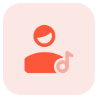 Music shared on a web messenger by single user icon