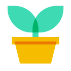 화분에 심은 식물 icon