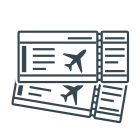 Airplane tickets icon