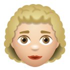 Woman Curly Hair Medium Light Skin Tone icon