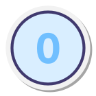 Circled 0 icon