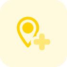 Local Hospital location navigation isolated on a white background icon