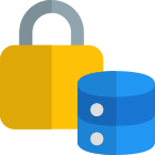 Server protected with an authentication lock by admin icon