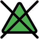 Do not bleach crossed triangle symbol layout icon