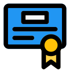 Certification on completion of school diploma layout icon