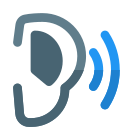 Optimum level sound for a hearing aid icon