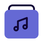 Curated music application from different artist playlist icon