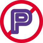 No Parking in private property of a location icon