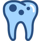 cárie externa-dental-premium-bluetone-bluetone-bomsymbols- icon