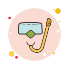 Máscara com snorkel icon