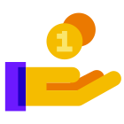 現金を受け取る icon