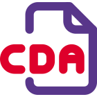 CDA is a file extension for a CD Audio shortcut file format icon