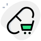 Purchasing the medicine from a Pharmacy isolated on a white background icon