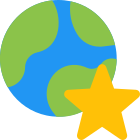 Favorite website over the internet been bookmark with star Logotype icon
