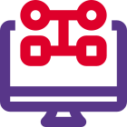 Set of algorithms for computer to perform commanded task icon