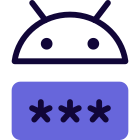 Latest Android software with password authentication layout icon