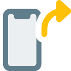 Message forward sign from smartphone instant messenger icon